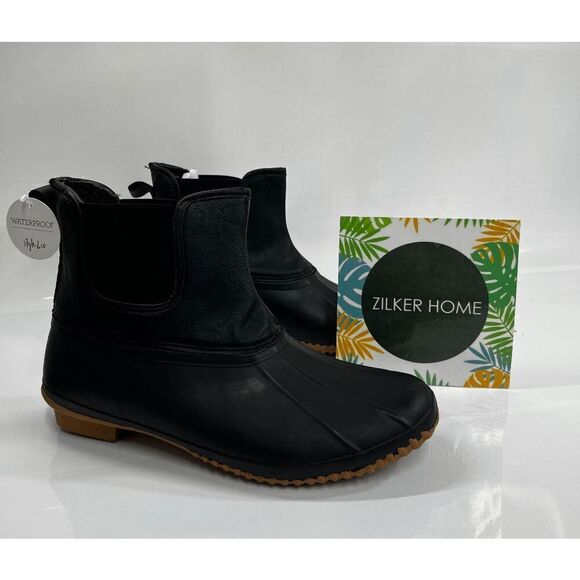Style & Co Women's Harlii Cold-Weather Duck Boots - Black Smooth 11M - Picture 1 of 9